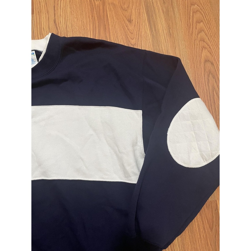 Cheetah Sweatshirt Mens Large Vintage 90s USA Elbow Patch Crew - Picture 4 of 9
